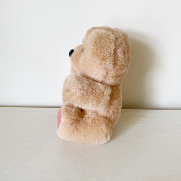 Dan Dee Plush Bear Tan Pink Vintage 1988 Stuffed Animal - Picture 4 of 6